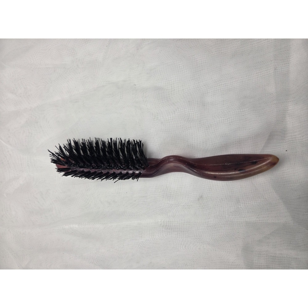 Vintage Avon Travel Hair Brush 6 Inch Mini Brown Nylon Bristle Made in USA
